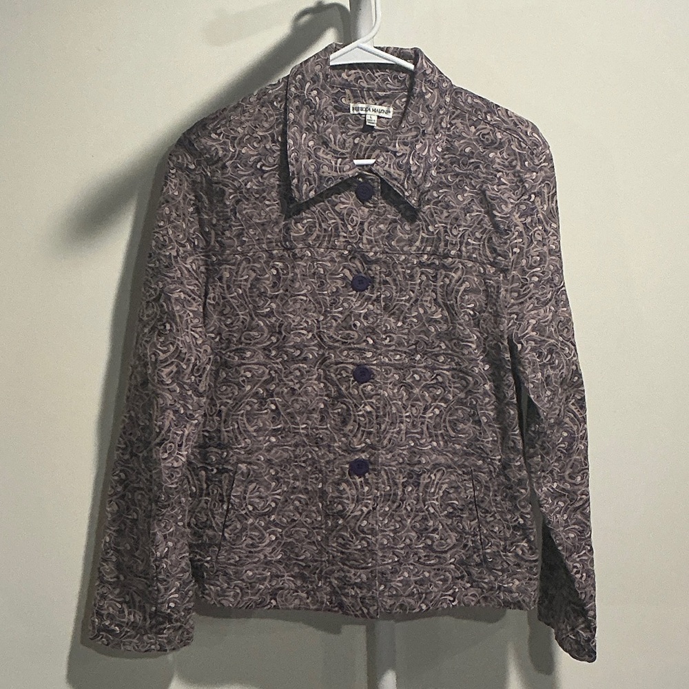 Rebecca Malone Purple Paisley Jean Jacket